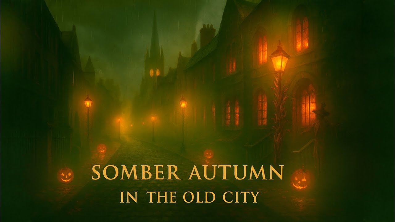 Old City Rain & Fog Ambience 🎶 2-Hour Haunting Instrumentals for Study, Sleep, Relax (No Ads)