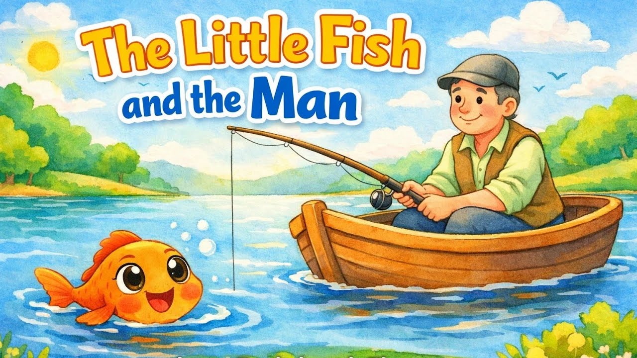 The little fish and the man | learn English through the story| best way to improve English speaking