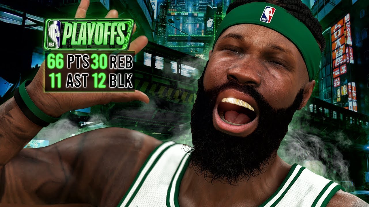 60 POINT QUADRUPLE-DOUBLE IN PLAYOFF GAME 2! NBA 2K20 My Career Gameplay Best Paint Beast Build