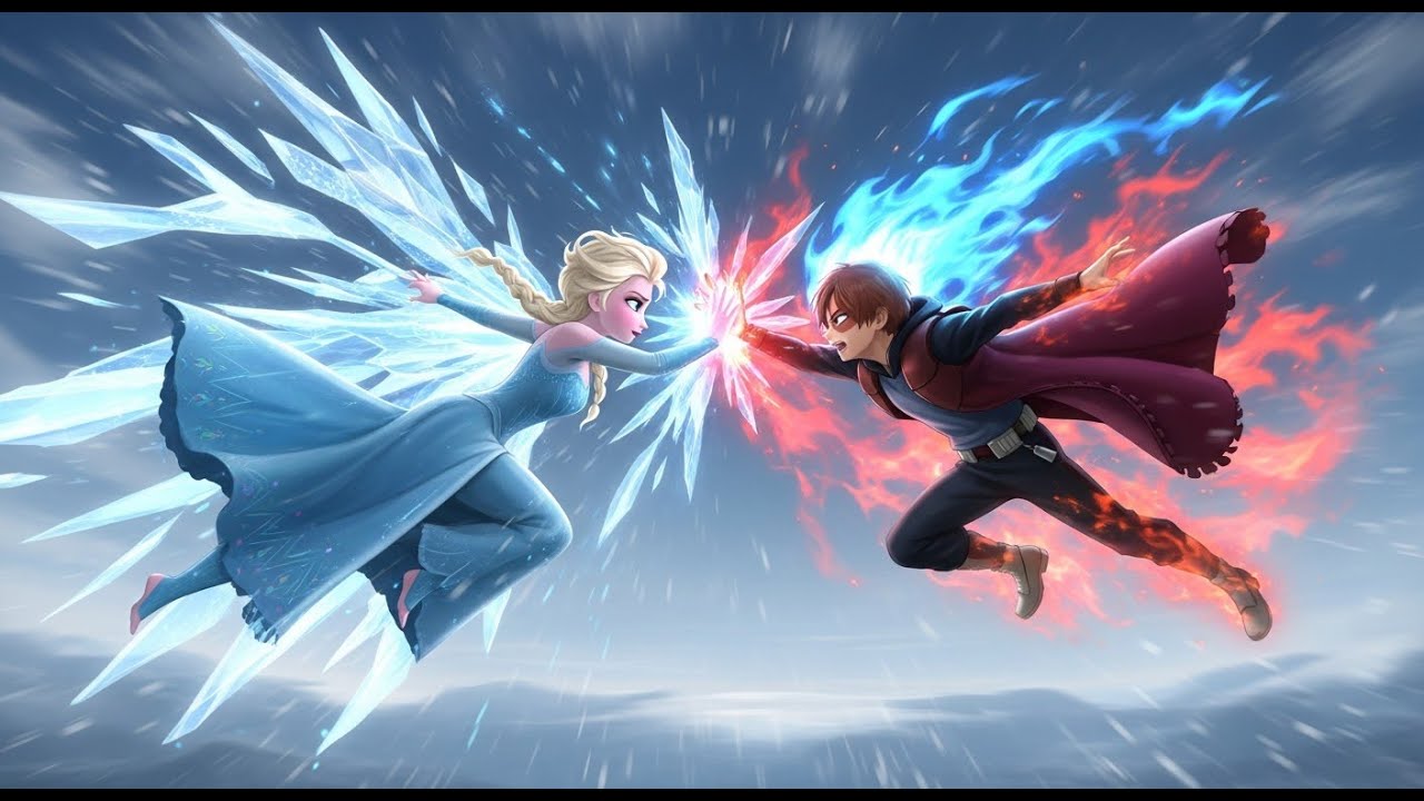 ❄️ ELSA vs TODOROKI — AI Elemental Ice Battle | Epic Frost Clash - The AI Showdown Unleashed