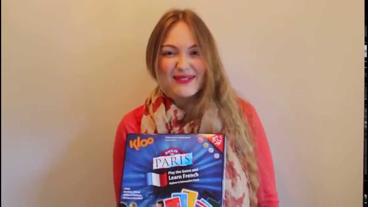 How to play KLOO Race to Paris board game demonstrated by French Teacher Susie