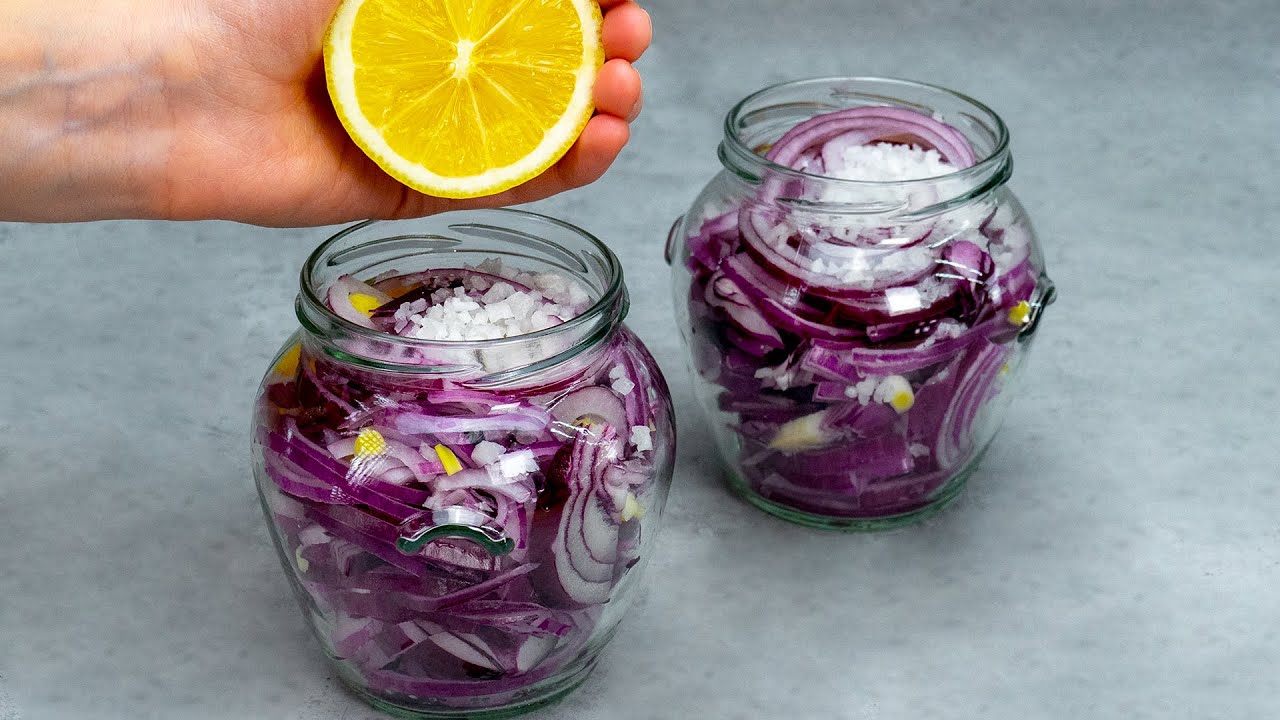 O vei manca si goala! Cea mai buna ceapa marinata - la borcan