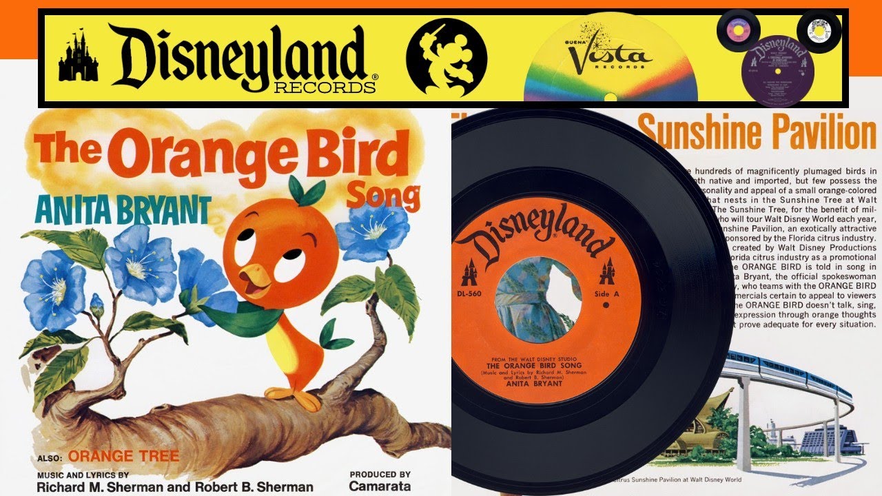 THE ORANGE BIRD b/w ORANGE TREE  Disneyland 45 RPM Single Reconstruction