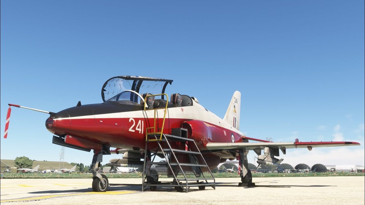 Запуск JustFlight BAE Systems Hawk T1A в холодной и темной среде Microsoft Flight Simulator