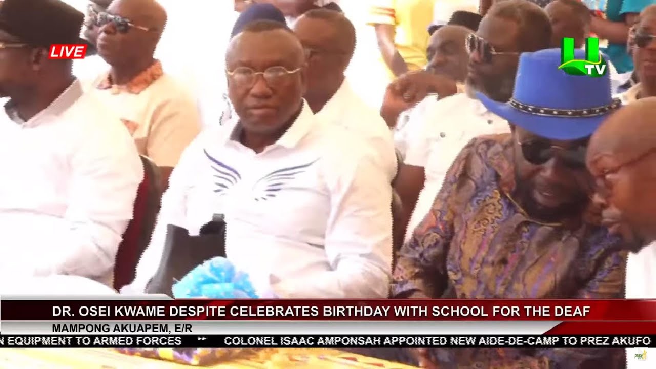 Dr. Osei Kwame Despite Celebrates His Birthday with School the Deaf at Mampong Akuapem