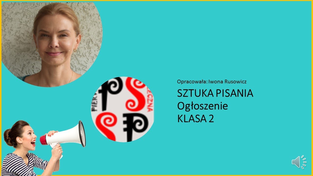 LATAJĄCA SZKOŁA. Klasa 2. Sztuka pisania - ogłoszenie.