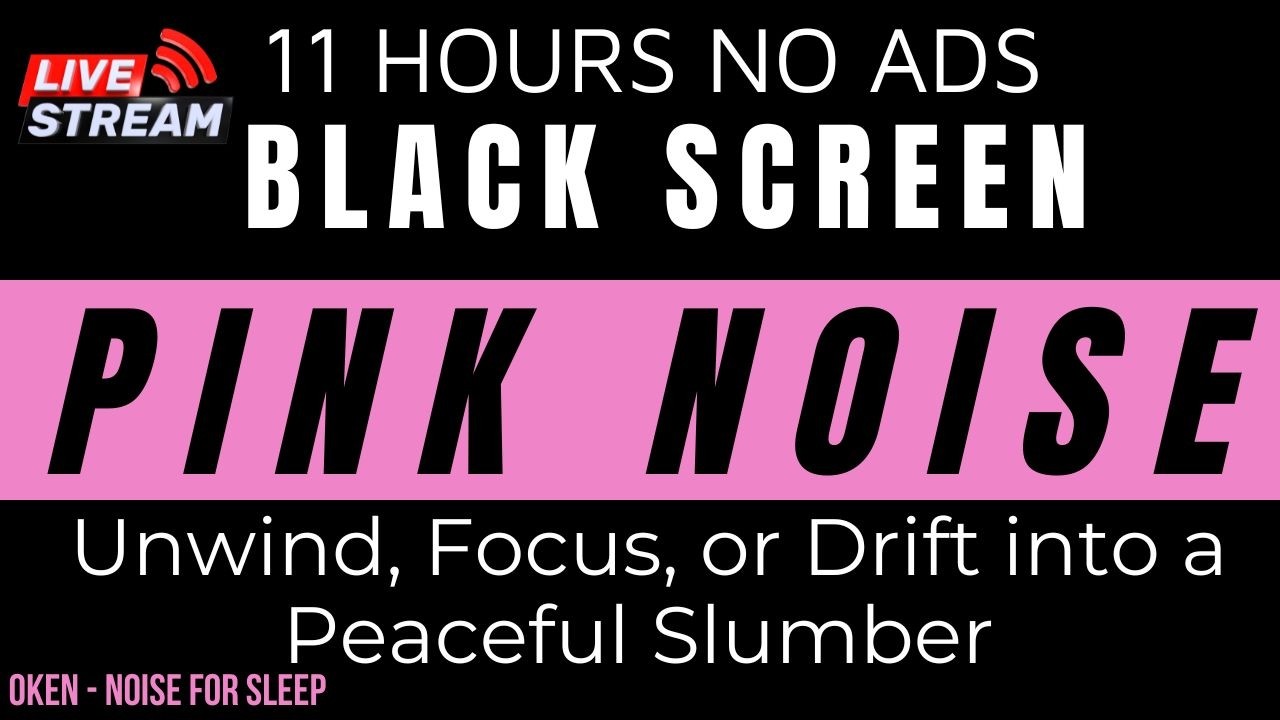 Enhance Your Sleep and Focus with Pink Noise | Black Screen for Deep Relaxation and Peace 🧘‍♂️🌸