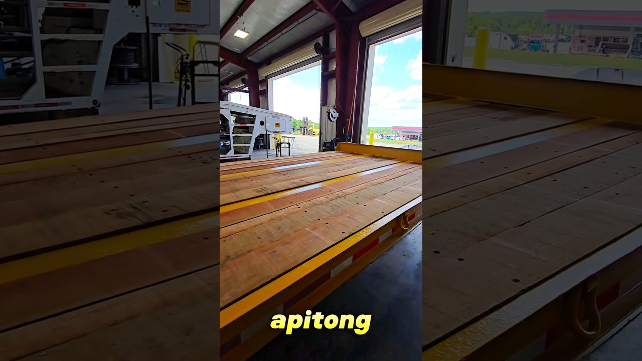 Apitong flooring trailer deck! new trailer floor! #trucking #heavyequipment #construction #paving