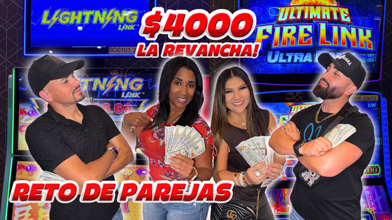 $4000 RETO DE PAREJAS con Pareja Poderosa Slots #Casino