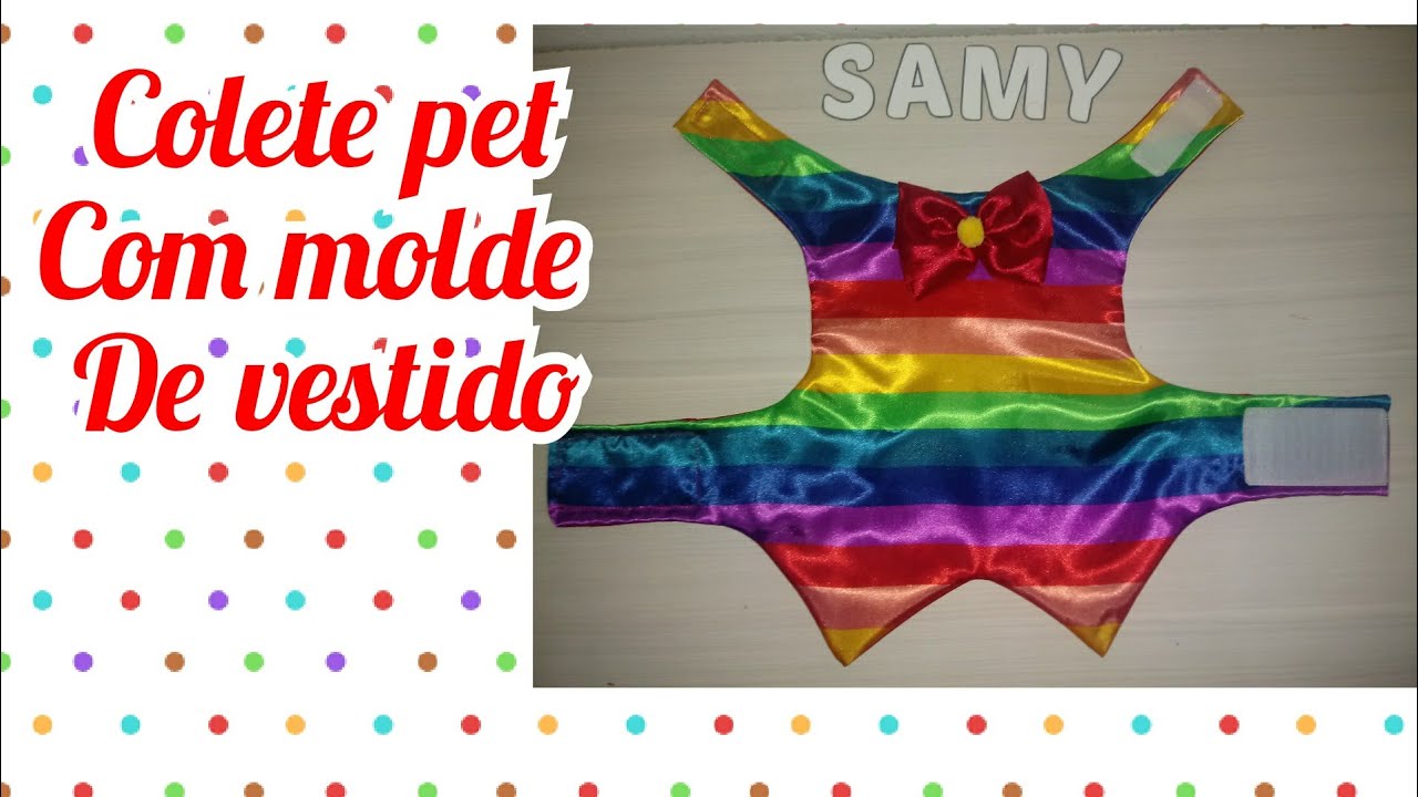 Colete pet  feito com molde de vestido