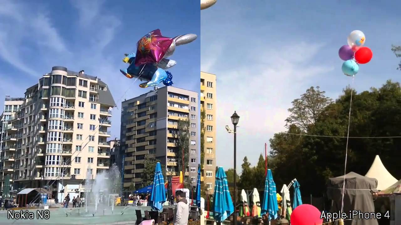 Nokia N8 vs Apple iPhone 4 video comparison