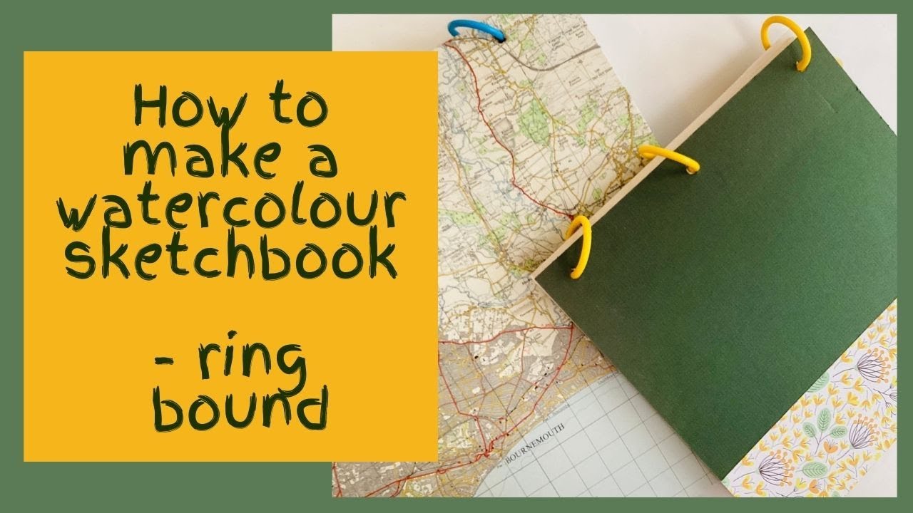 How to make a watercolour sketch book - easy ring bound book for beginners