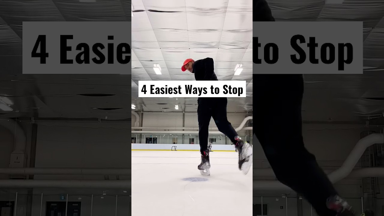 4 Easiest Ways to Stop When Skating 😳 #skating #tips #iceskating #shorts