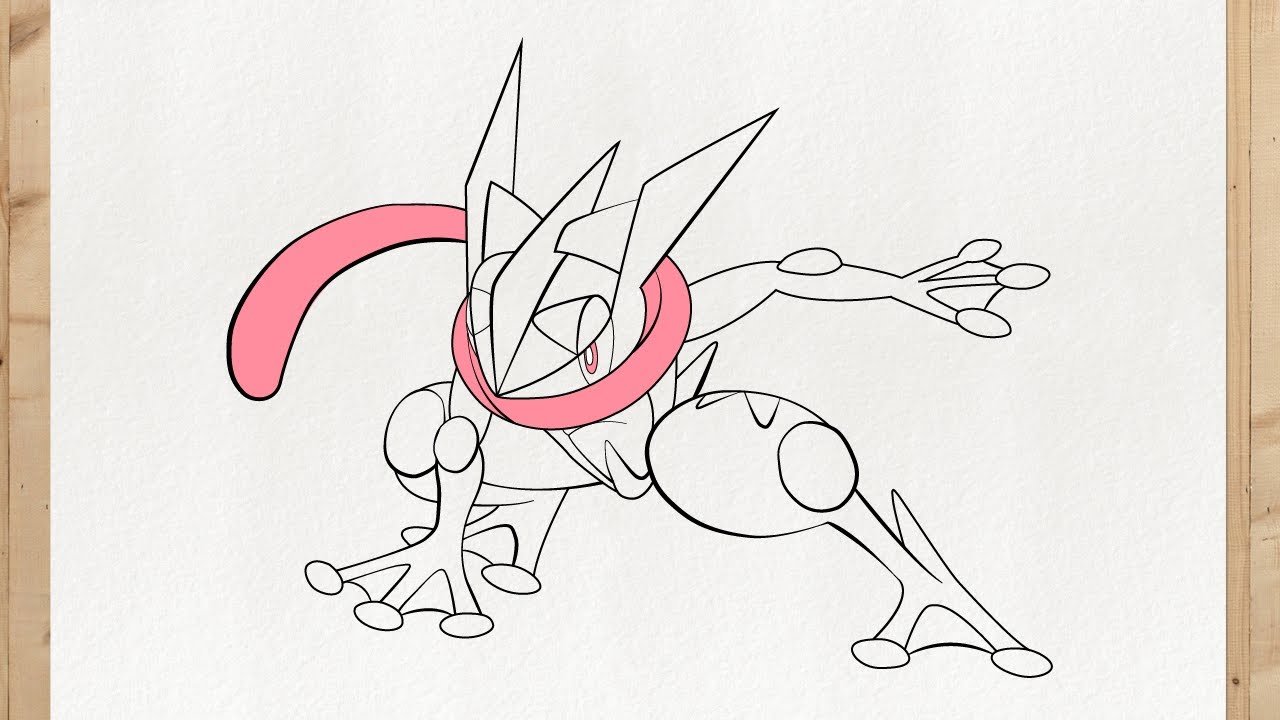 COMO DESENHAR O POKÉMON ASH GRENINJA