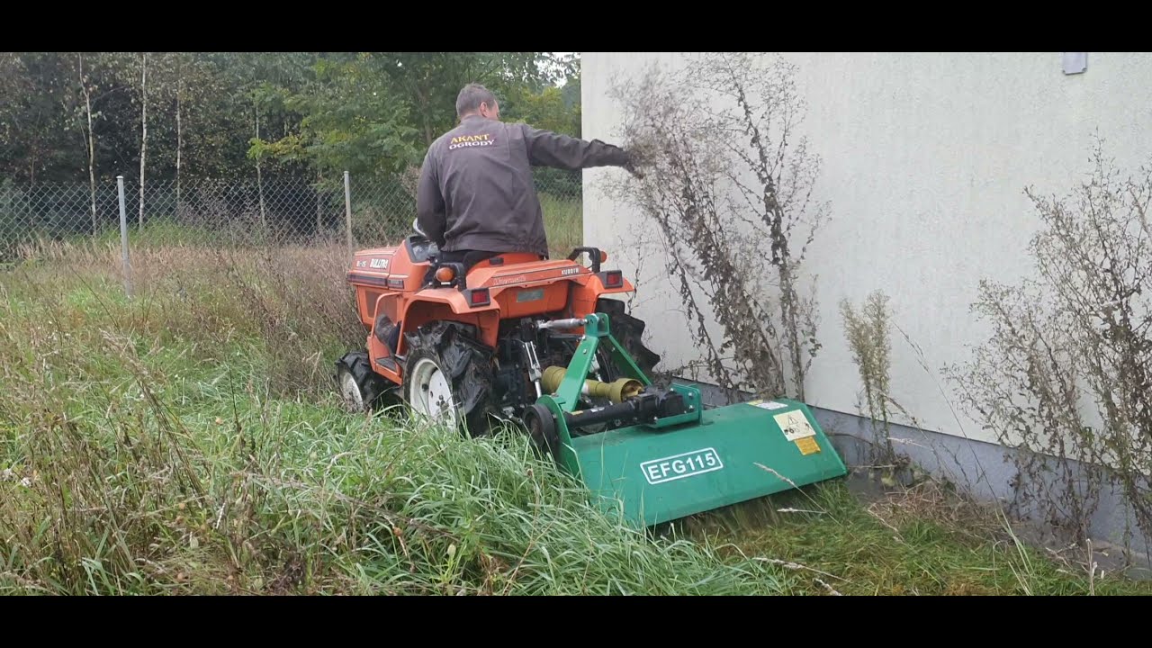 Traktorek Kubota 15,5 KM z kosiarką bijakową  GEO 115 cm