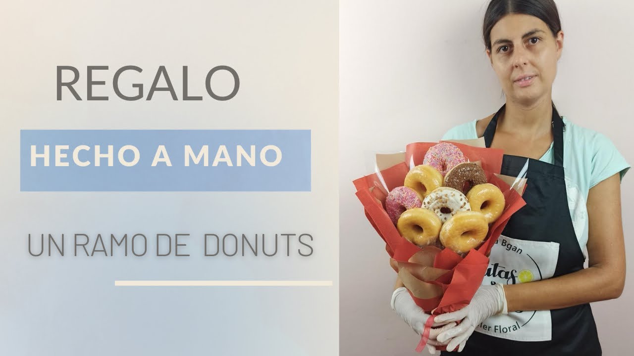 CÓMO HACER UN ENVOLTORIO PARA UN RAMO DE DONUTS / DIY