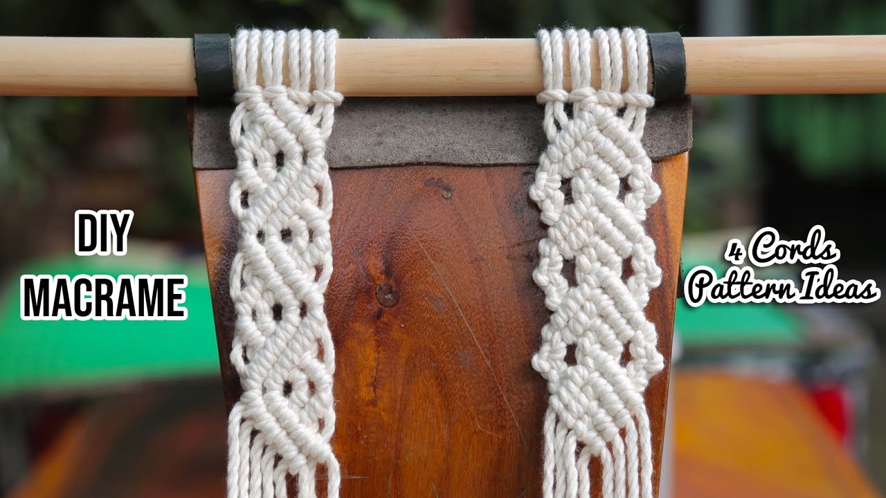 How to Macrame | DIY Macrame | 4 Cords Pattern Ideas | Design & Tutorial by LIT Decor | Part 8