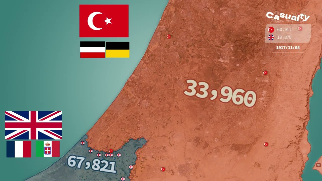 The Palestine Campaign (1917&ndash;1918) Using Google Maps | World War I in the Middle East