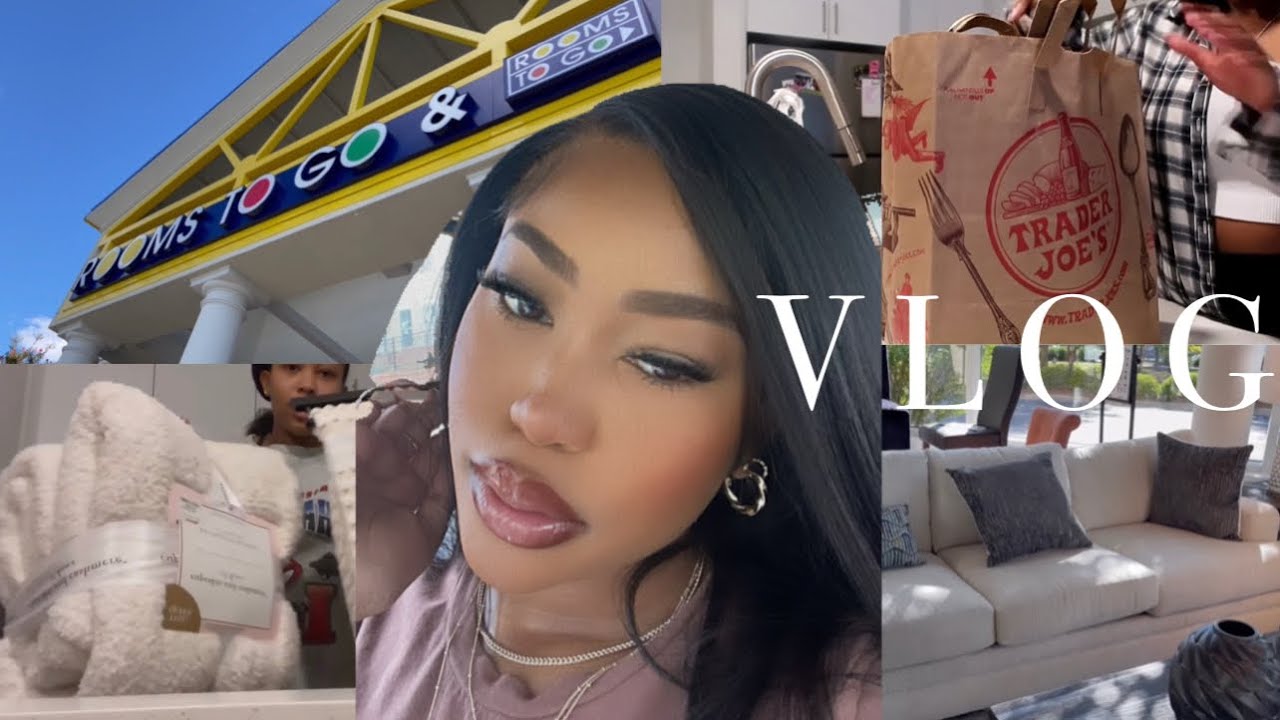 MOVE IN VLOG #5 | Happy VLOGTOBER! || Couch hunting, decor shopping, grocery haul & more!