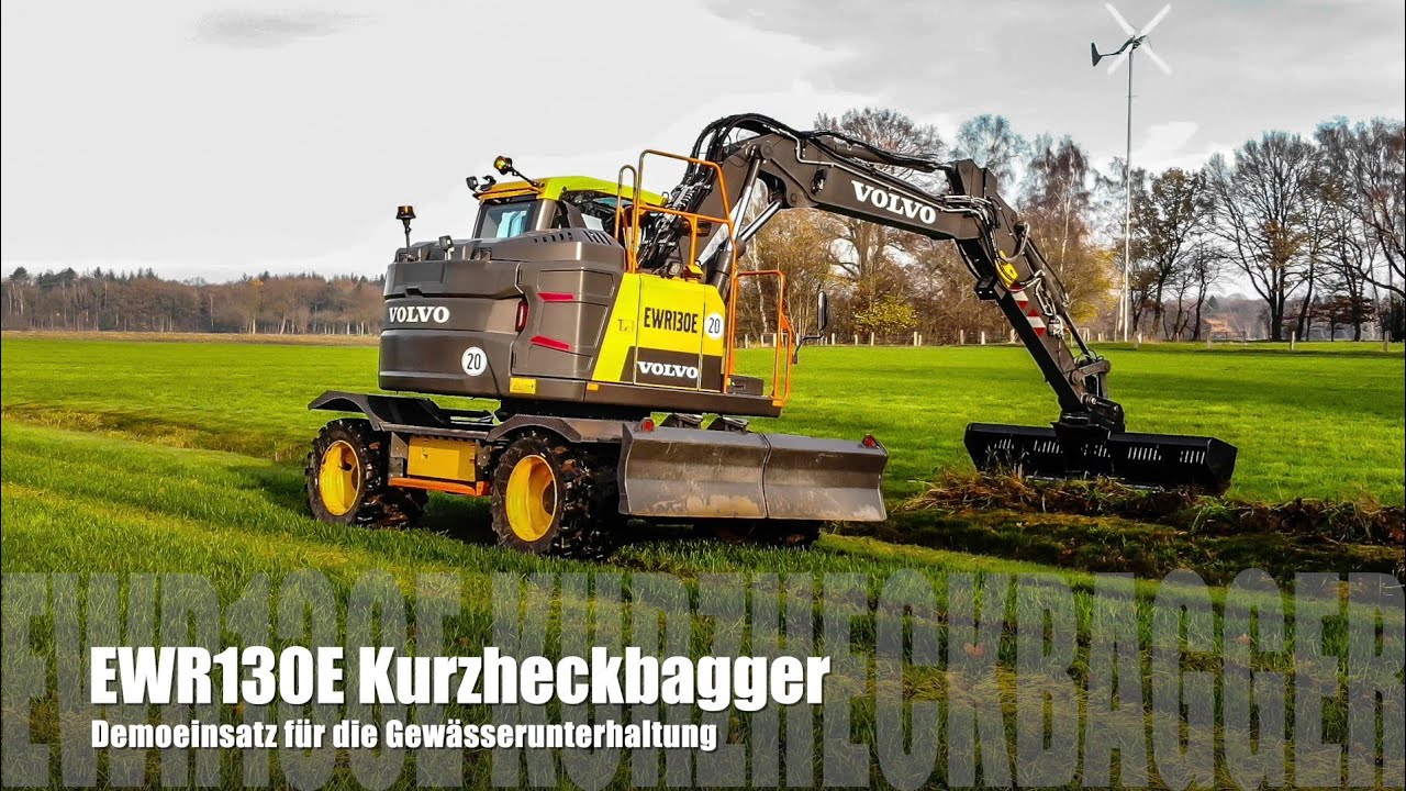 Volvo EWR130E.... Demoeinsatz des neuen  Volvo Kurzheckbagger aus Konz.