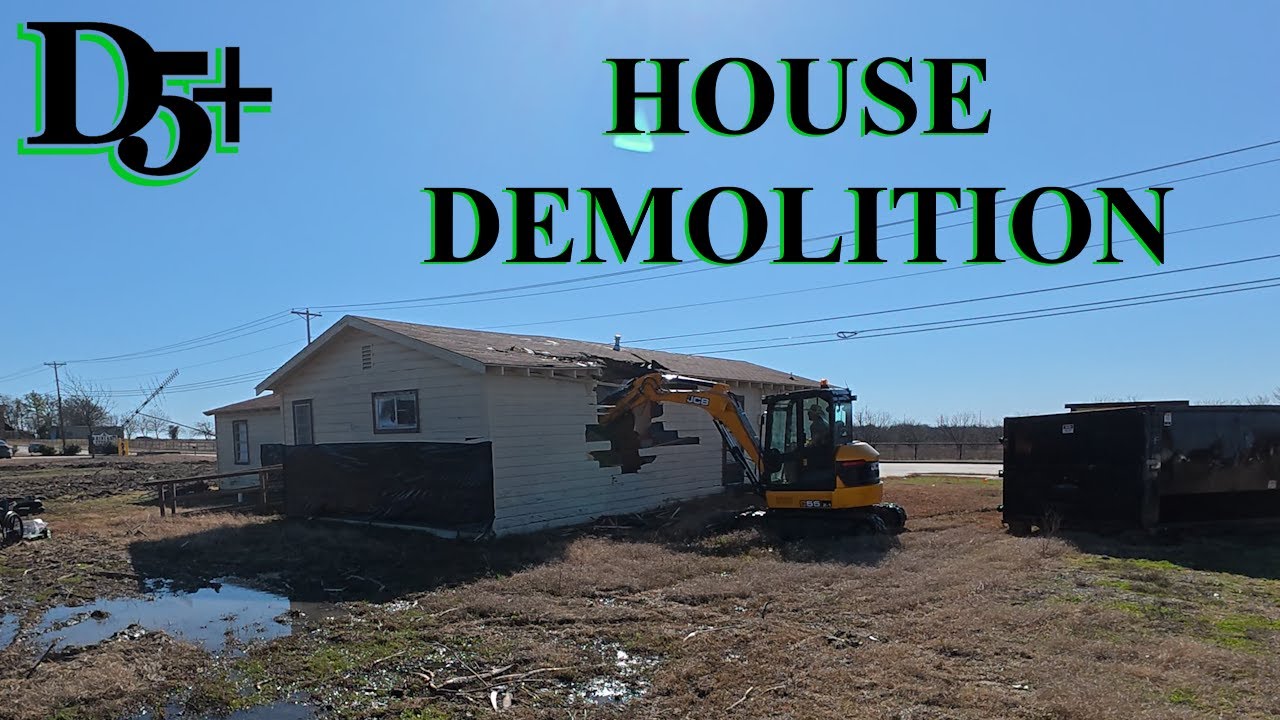 JCB 55Z Excavator House Demolition Timelapse | Fast-Paced Demo Action!