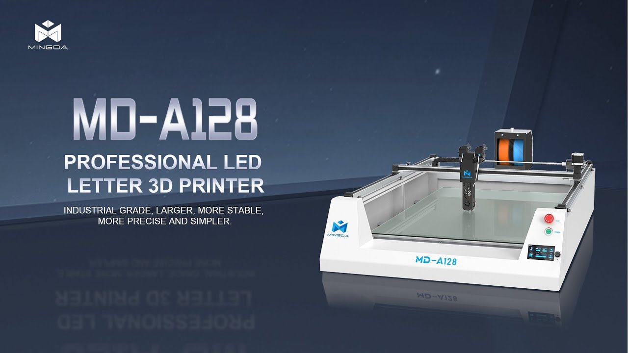 MINGDA 2023 New Letter 3D Printer  MD-A128 for Printing Channel Letter Signs