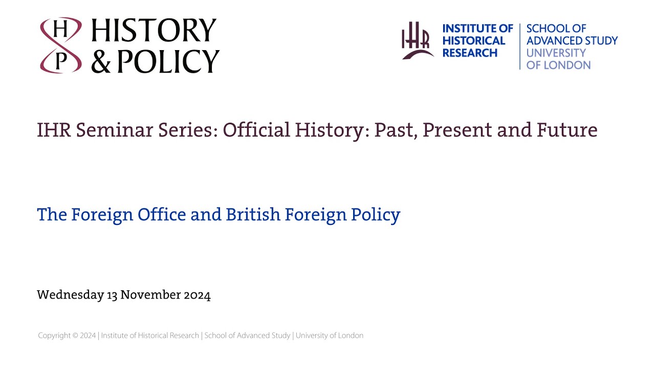 The Foreign Office and British Foreign Policy