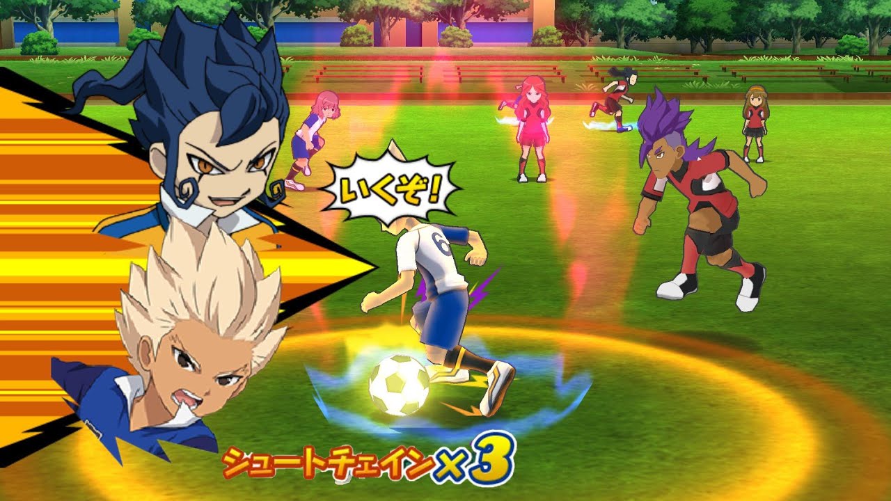 Inazuma Eleven Go Strikers 2013 L5 Heroes Vs Hi no Eiyuu Tachi Wii 1080p (Dolphin/Gameplay)