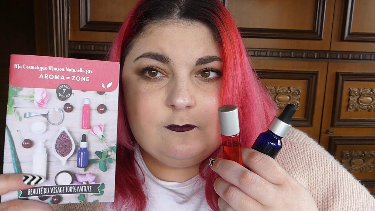 J'essaie de faire mon serum de nuit, un roll on contour des yeux et un exfoliant (test Aroma-Zone)