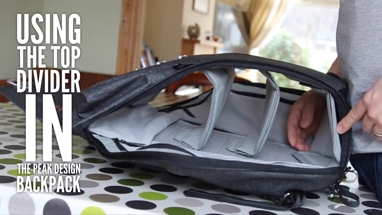 Peak Design Top Divider Utilization Everyday Backpack