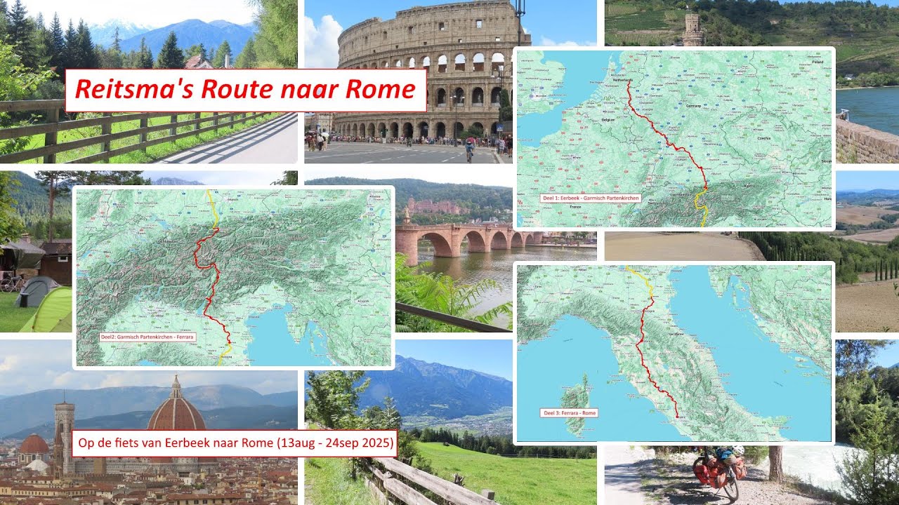 Op de fiets van Eerbeek naar Rome