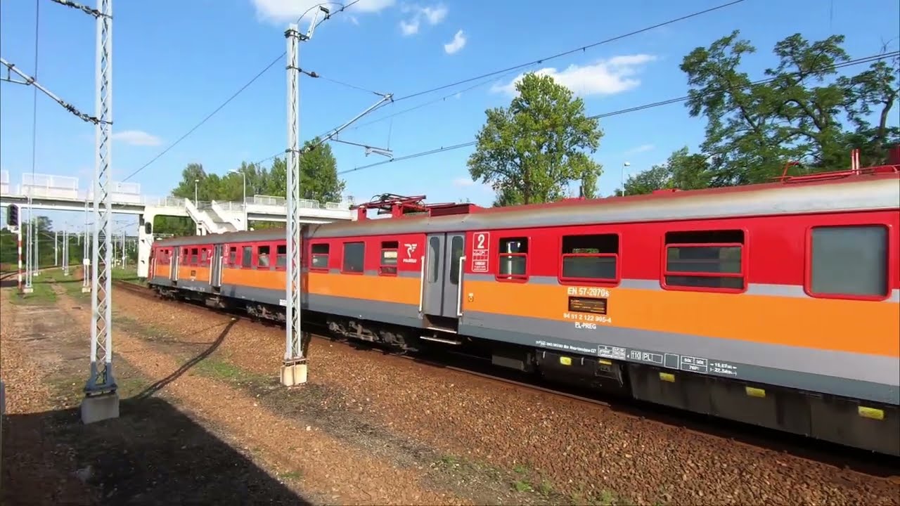 Odcinek Sławków - Sosnowiec Południowy z okna pociągu PolRegio