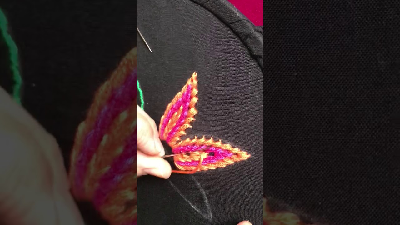Hand Embriodery:kanzashi flower