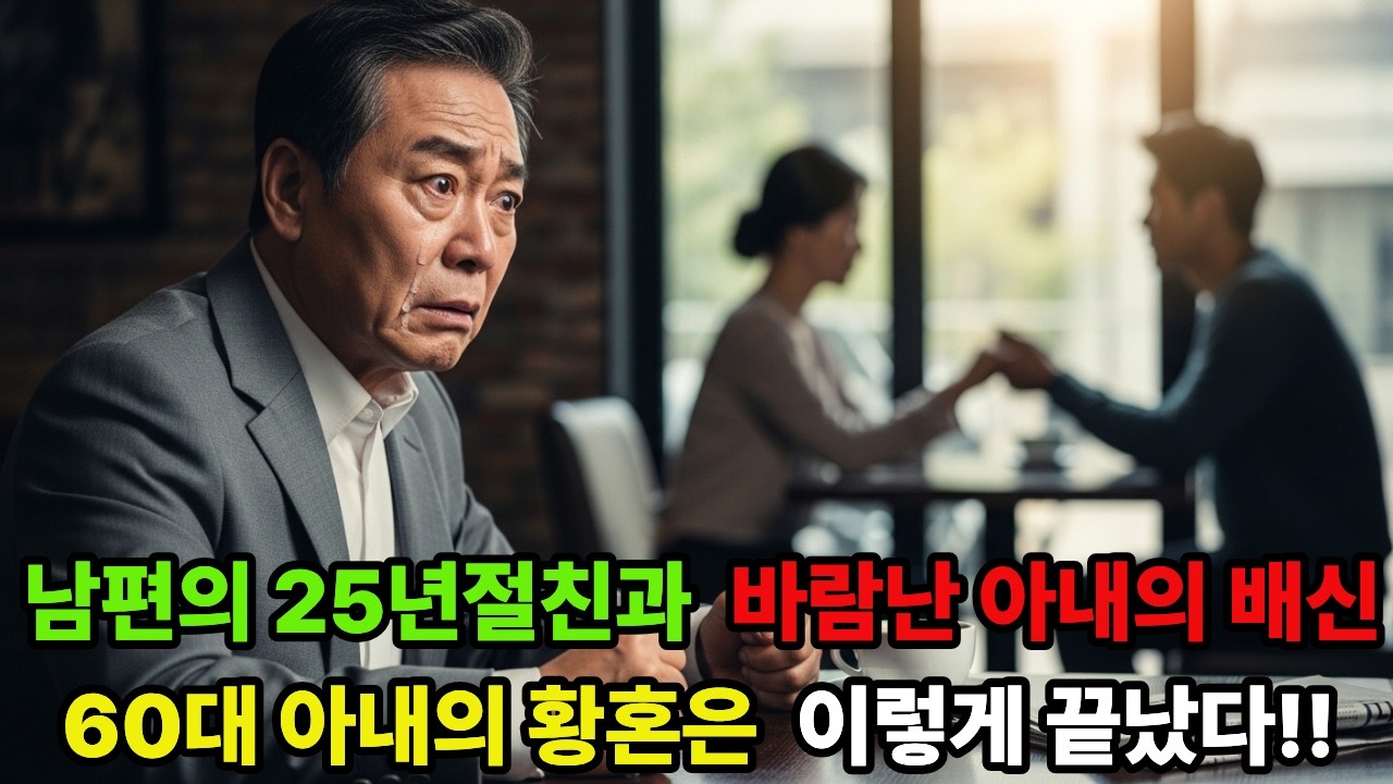 남편의 25년 절친과 바람난 아내의 배신. 60대 아내의 황혼은 이렇게 끝났다!!