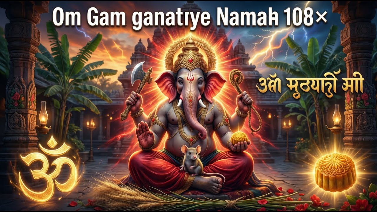 Most Powerful Ganesha Mantra to Remove Obstacles & Bring Success | Om Gam Ganapataye Namaha 108x