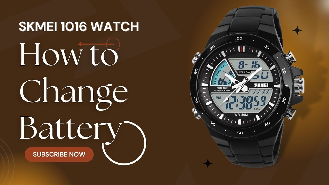 How to Change Wrist Watch Battery? SKMEI 1016 Analog Digital Watch CR2016 SR626 Battery Replacement