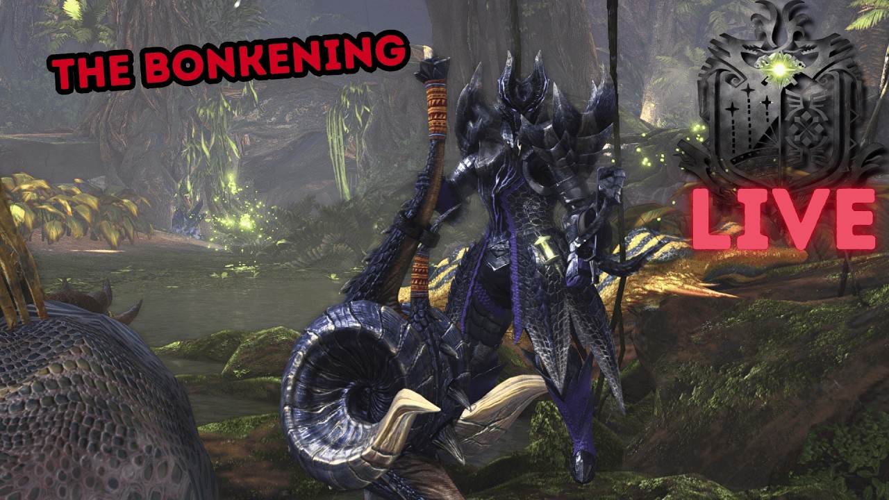 🔴Live - (Fullscreen)  MHWorld 1400% Challenge Day 109 - The Bonkening - Open PC Lobby ID in Chat