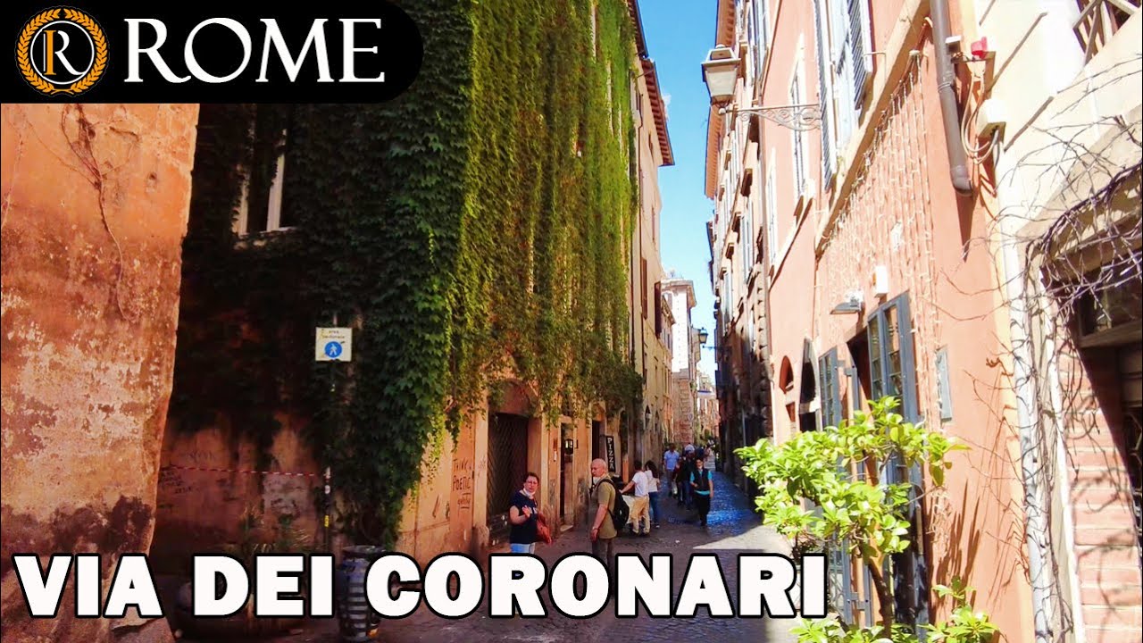 Рим Италия ➧ Via dei Coronari ➧ Экскурсия с гидом [4K Ultra HD]