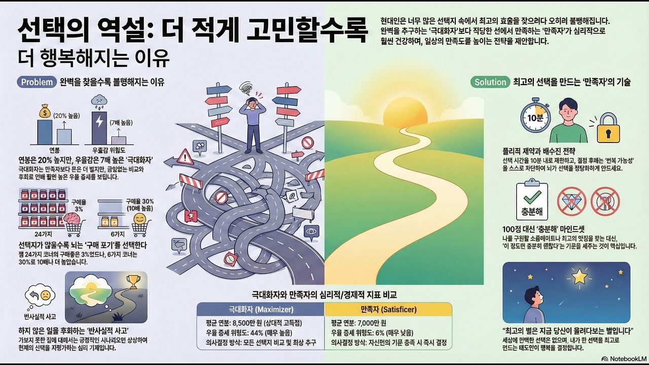 선택의 역설  왜 많을수록 나쁠까