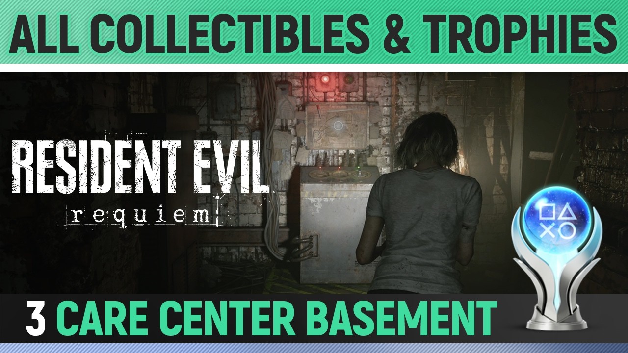 Resident Evil Requiem - Care Center Basement - All Trophies & Collectibles 🏆 All Files, Safes...