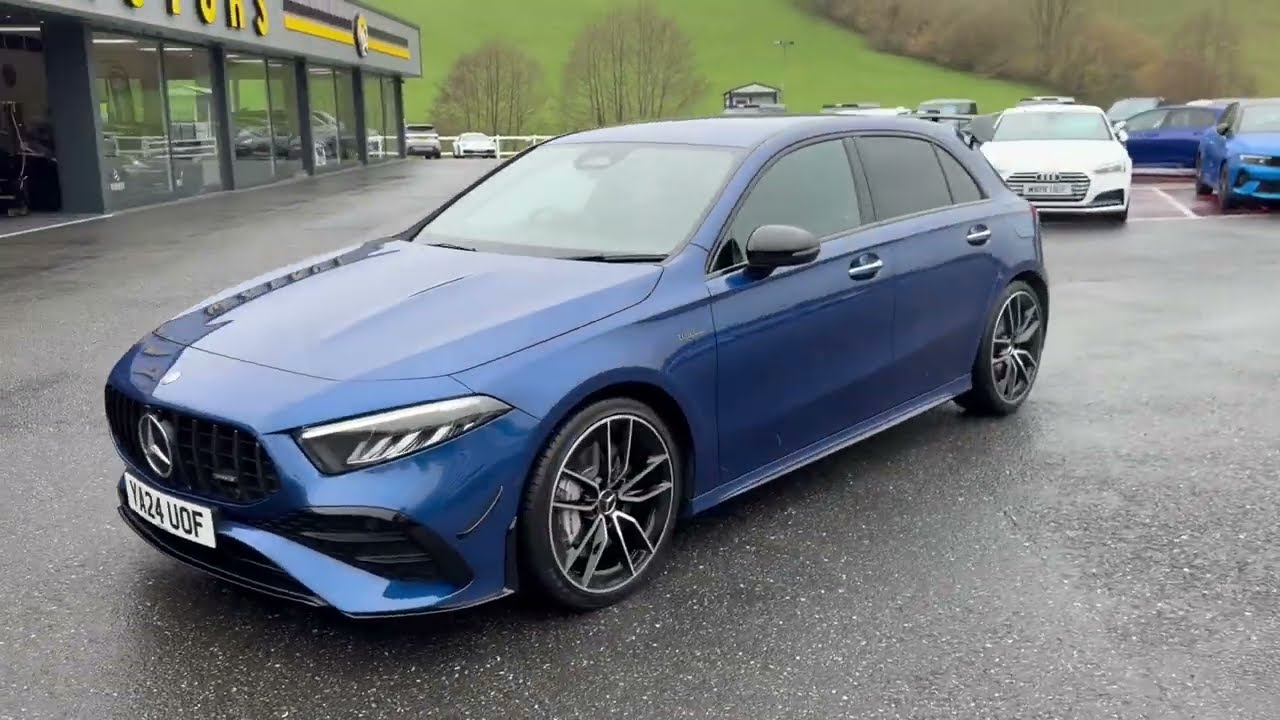 Mercedes A35 TOURING in Spectral Blue with AEROKIT One owner for sale at Castle Motors