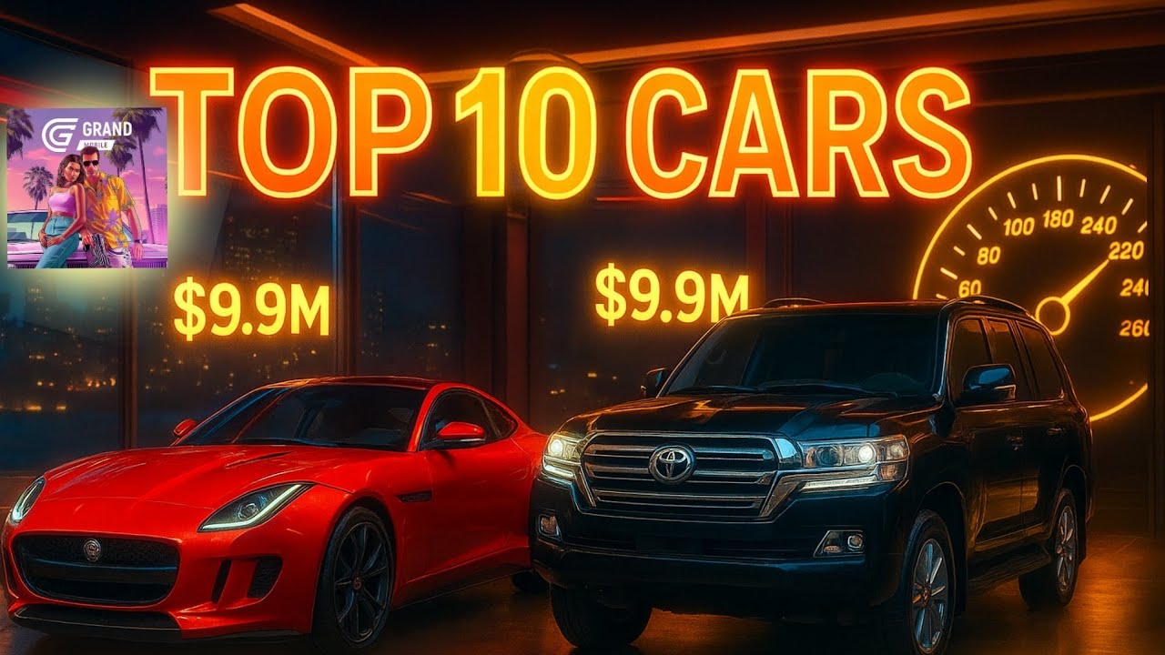Top 10 Cars in Grand Mobile RP Under 10 Million 💰 | Price, Speed & Power Compared