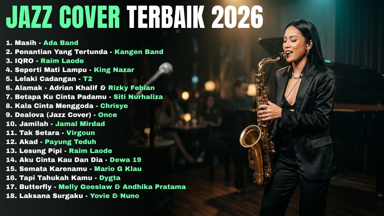 Smooth Jazz Cover Indonesia 2026 🎷 Lagu Hits Enak Buat Santai