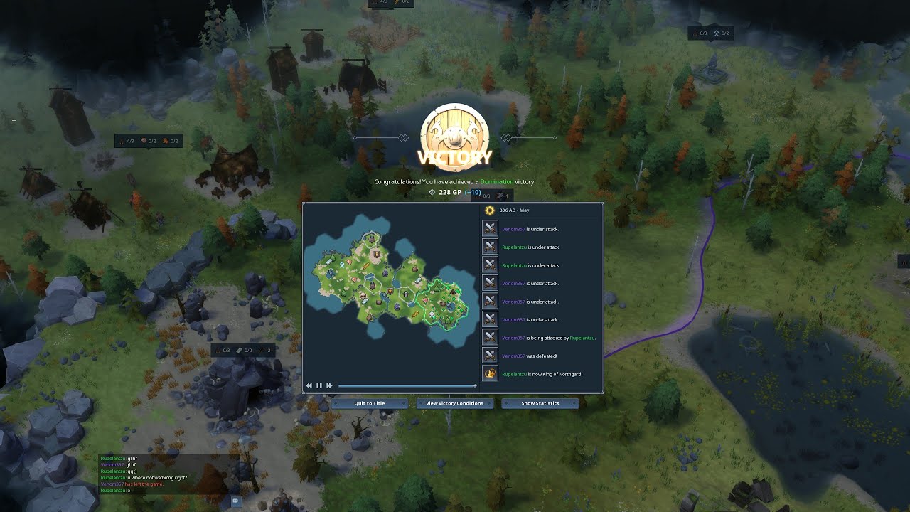 Northgard PT223 - PVP 1v1 - Bjarki - Clan of the Bear