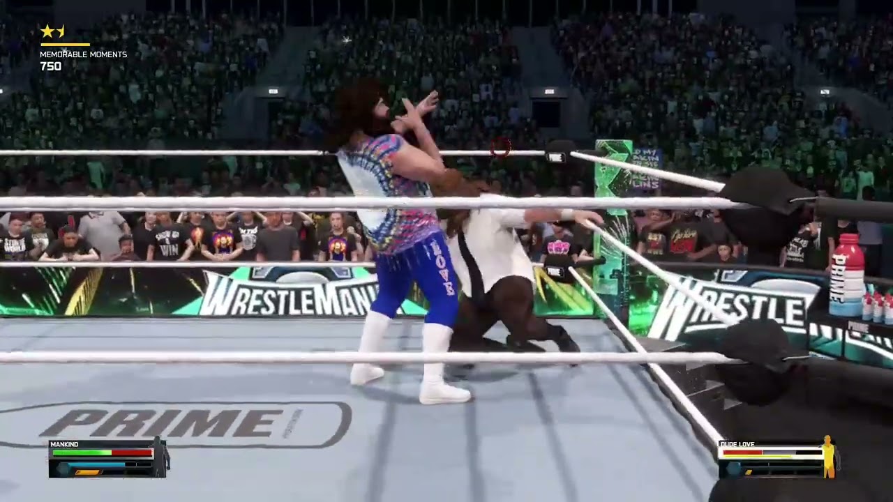 wwe2k25 Mankind vs Dude Love