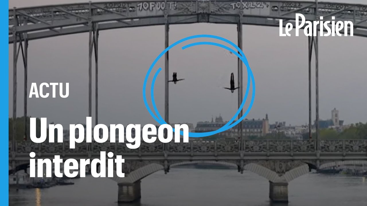 L'incroyable plongeon synchronisé de deux athlètes français depuis le pont D"Austerlitz