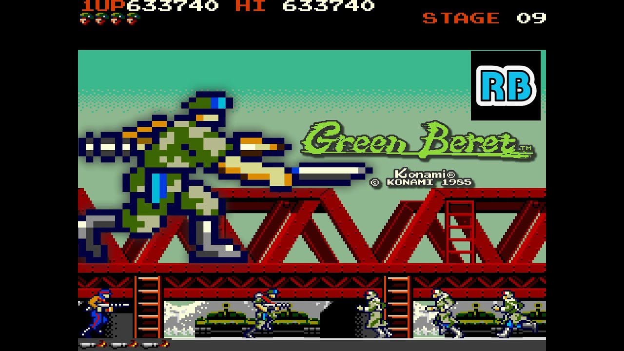 1985 [30fps] Green Beret 999999pts Loop3-4
