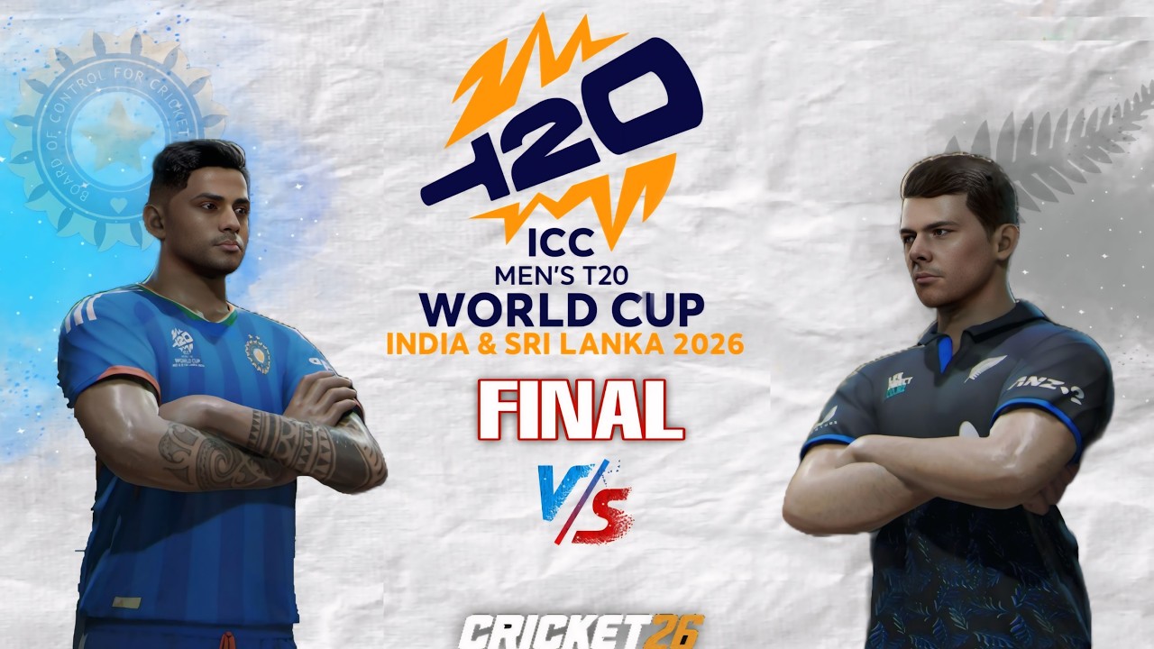 🔴 India vs New Zealand FINAL ICC Men's T20 World Cup 2026 T20 Match | Cricket 26 Live - SR Gamer