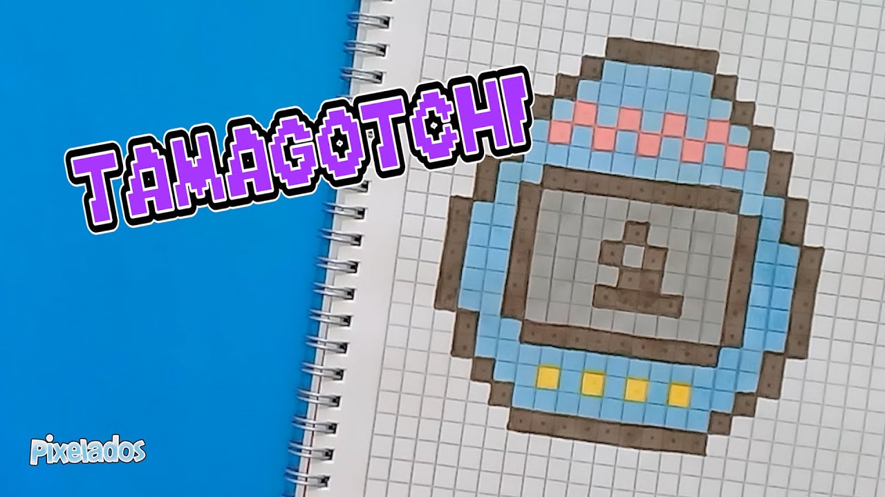 COMO DIBUJAR UN TAMAGOTCHI paso a paso en PIXEL ART - PIXELADOS