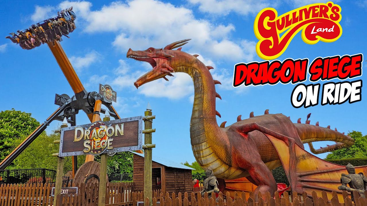 Dragon Siege On Ride POV at Gulliver's Land Milton Keynes (May 2023) [4K]